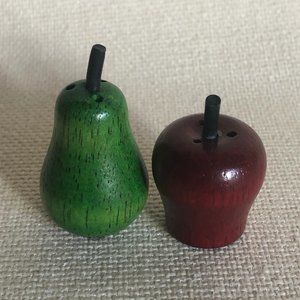 4 Pairs Salt and Pepper Shakers Mini Wooden